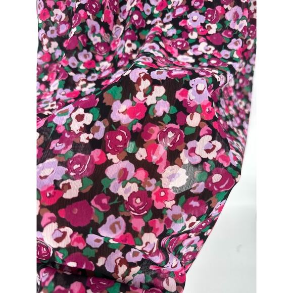 J.Crew Midi Dress 6 Floral Tiered Flutter Ruffle Sleeve Cottagecore Feminine - Picture 3 of 11